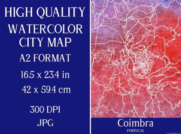 Coimbra Map: Watercolor Illustrations Review