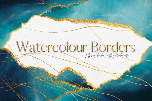 Gold and Blue Watercolour Borders: A Designer's Review