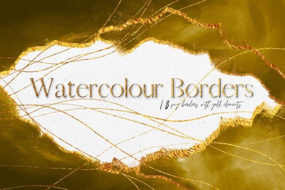 Gold & Yellow Watercolour Borders: Vibrant Illustrations