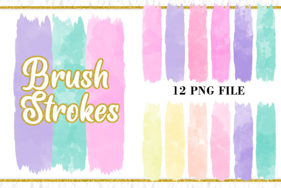 Review: Brush Strokes Clipart Watercolor Pastel for Embroidery