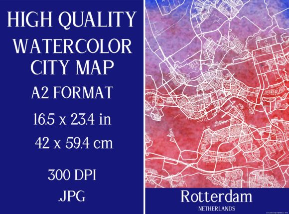 Rotterdam Map: Fresh Illustrations for Sellers