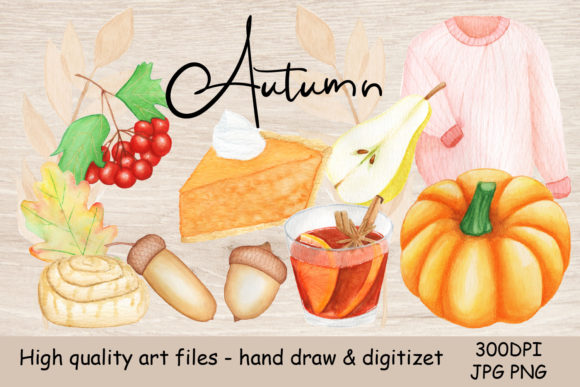Watercolor Autumn Harvest: Essential Illustrations