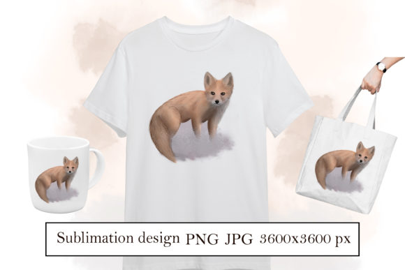 Watercolor Baby Fox: Cute Illustrations for Shops