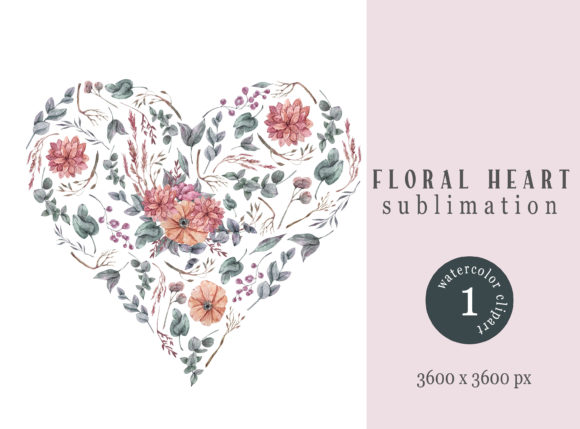 Watercolor Floral Heart Sublimation: A Designer's Review