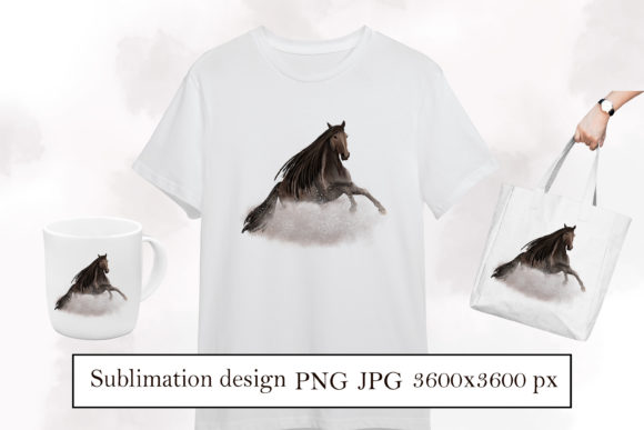Watercolor Horse Illustrations for Modern Blog Graphics